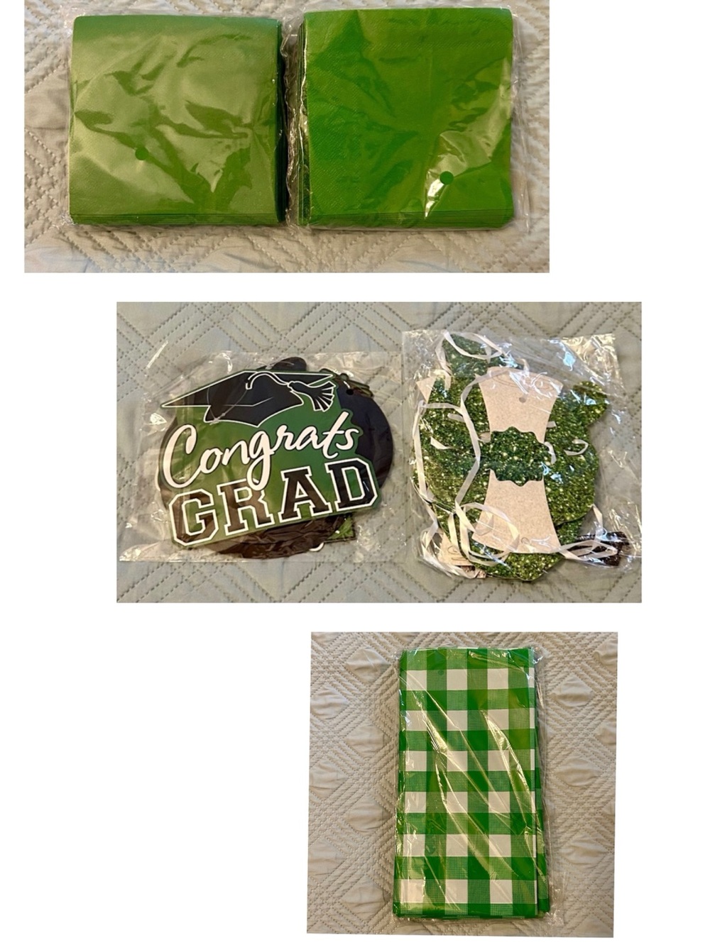 SAVE!! BUNDLE of Green Graduation Party Supplies